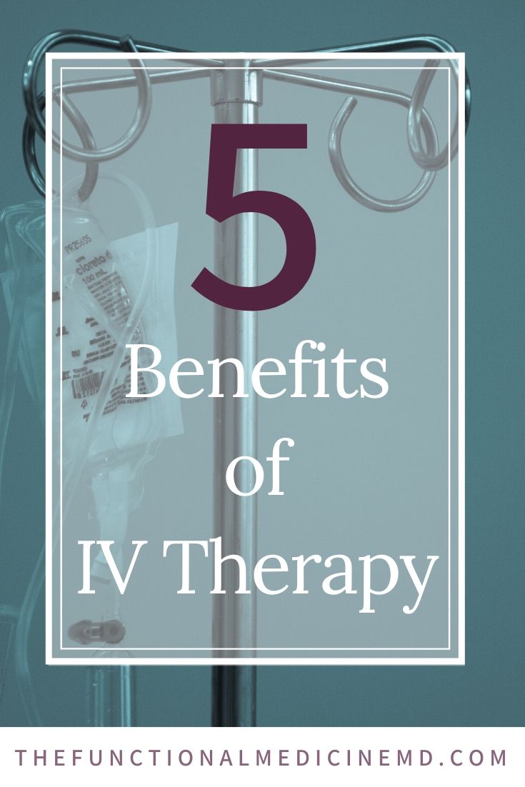 5 Benefits of IV Therapy Pinterest Graphic